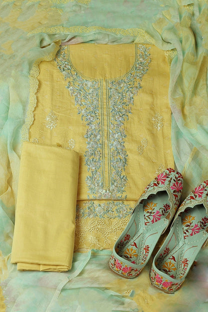 Unstitched Suit Printed Lawn Cotton With Beatiful Embroidery