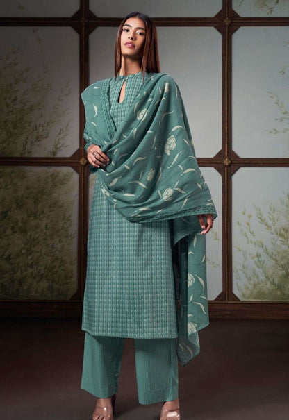 Unstitched Printed Premium Cotton Suit With Printed Cotton Duptatta