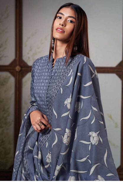 Unstitched Branded Printed Cotton Suit With Printed Cotton Dupatta