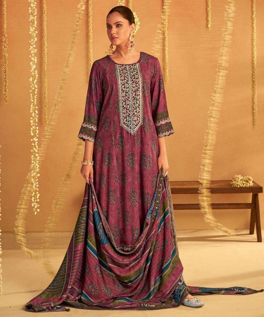 Pashmina embroidered suit